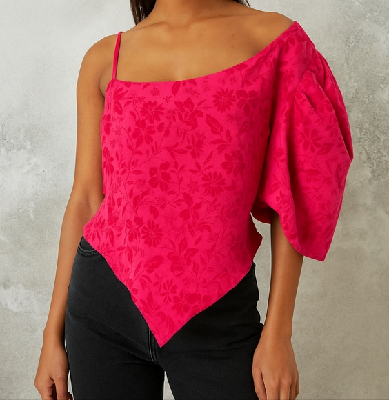 Free People Tops - Intimately Free People One Shoulder Floral Bodysuit Size L NWT Cottagecore